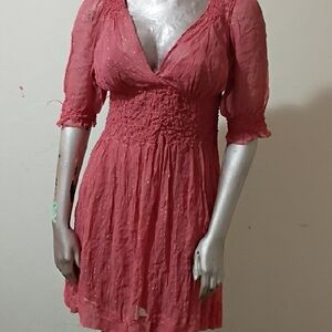 BCBGMaxAzria Red Long Sleeve Dress